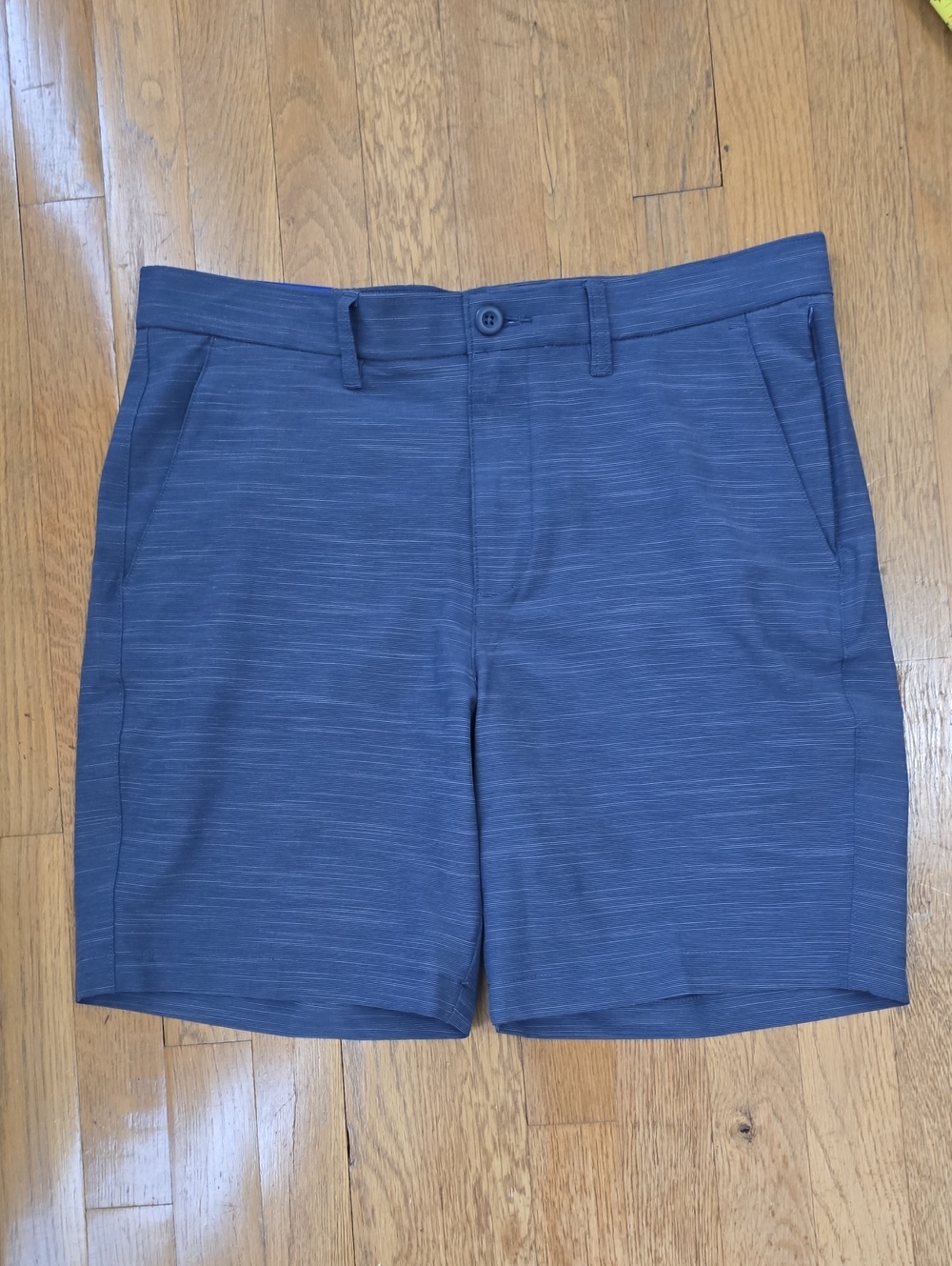 APT. 9 BRAND MEN'S BLUE FRONT PLEATED "TECH SHORTS" SIZE 34